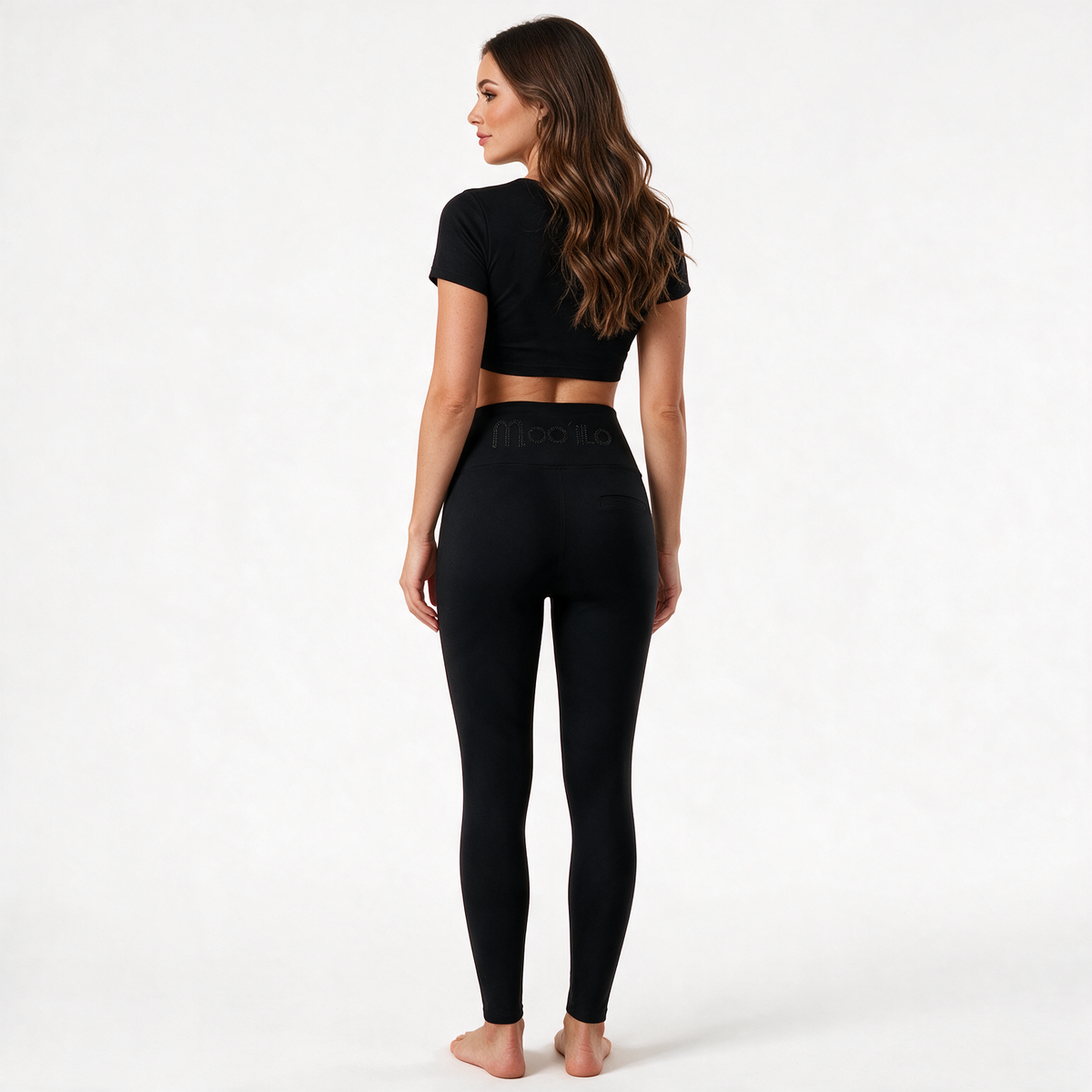 Pantaloni elasticizzati Yuki - Nero