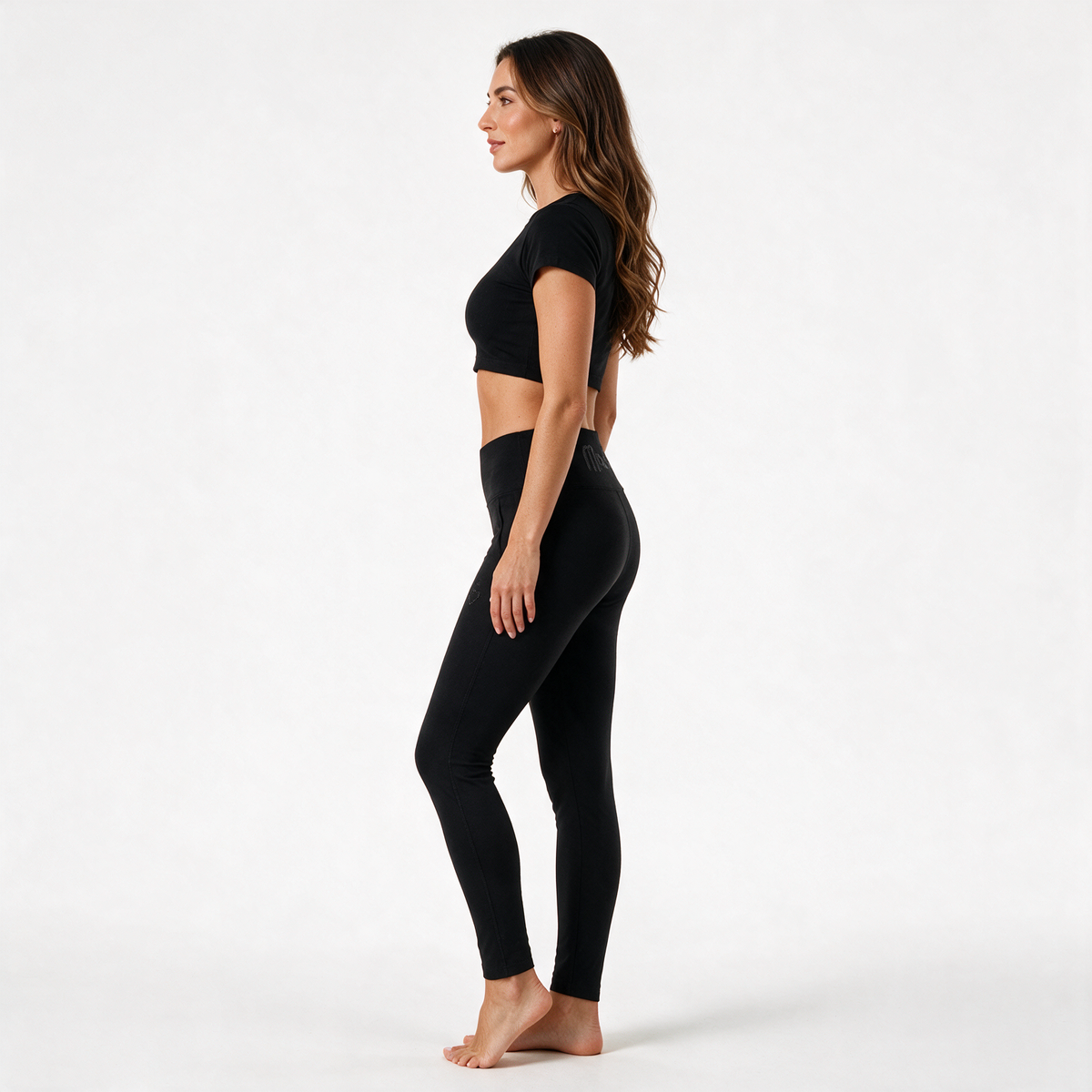 Pantaloni elasticizzati Yuki - Nero