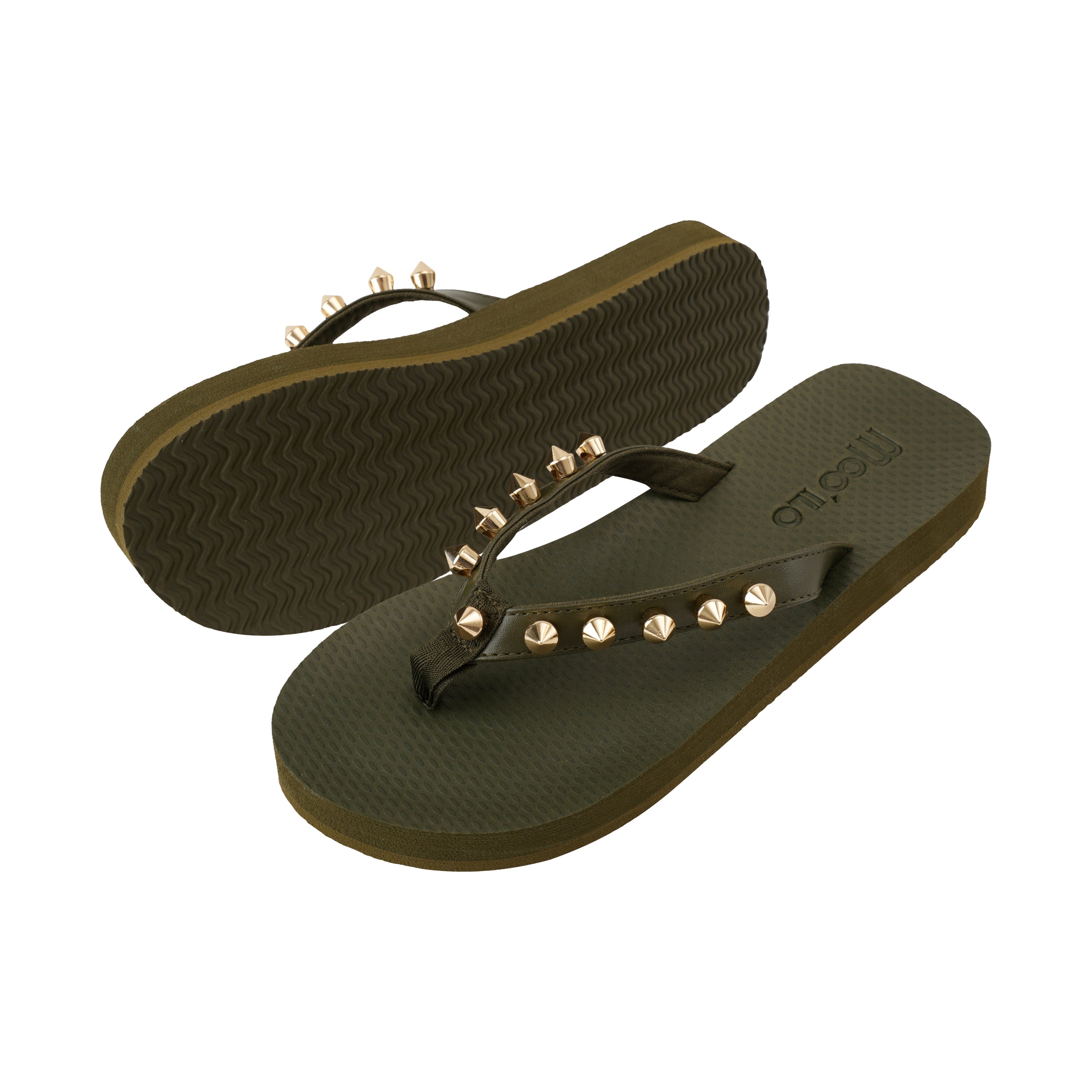 Flip-Flop / Nieten - Khaki
