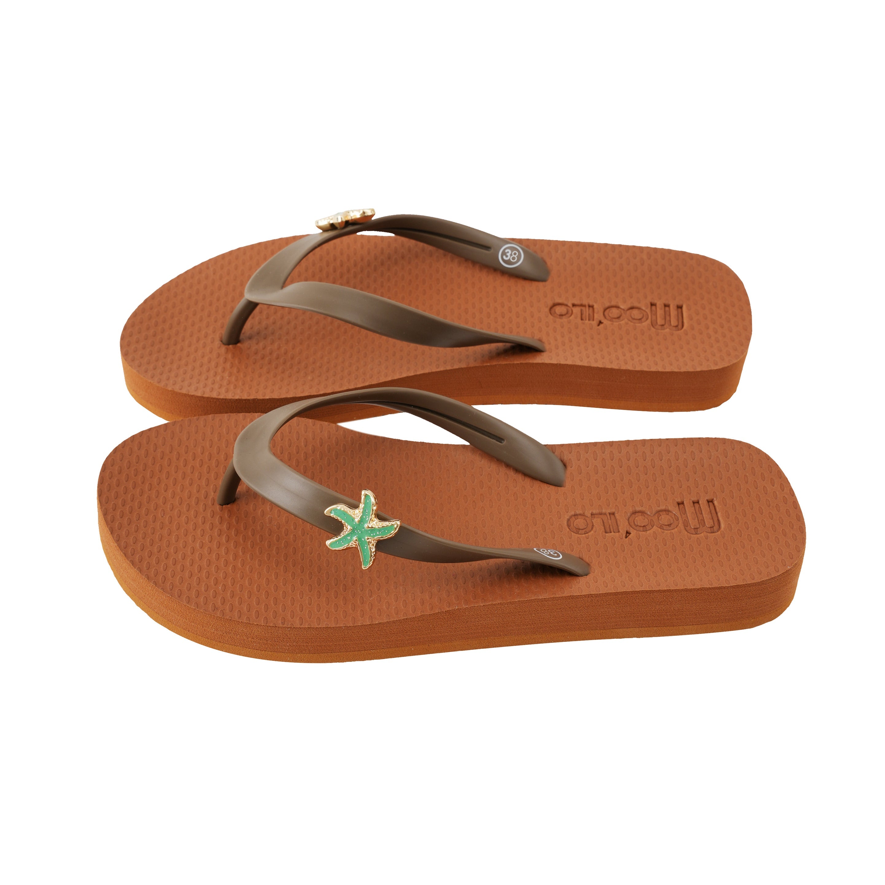 Flip-Flop / Vera - Seestern Cognac-Braun