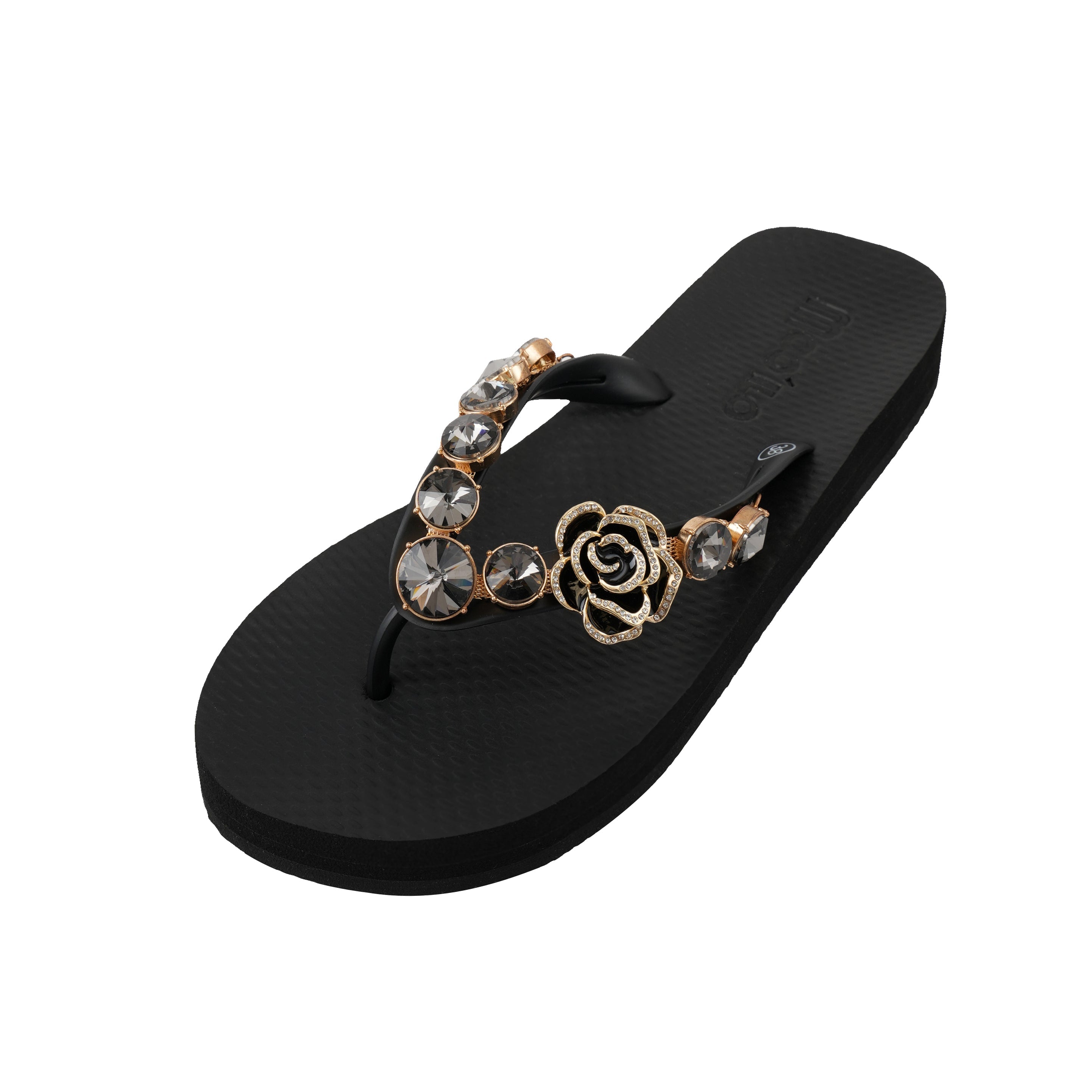 Flip-Flop / Rose - Schwarz-Gold