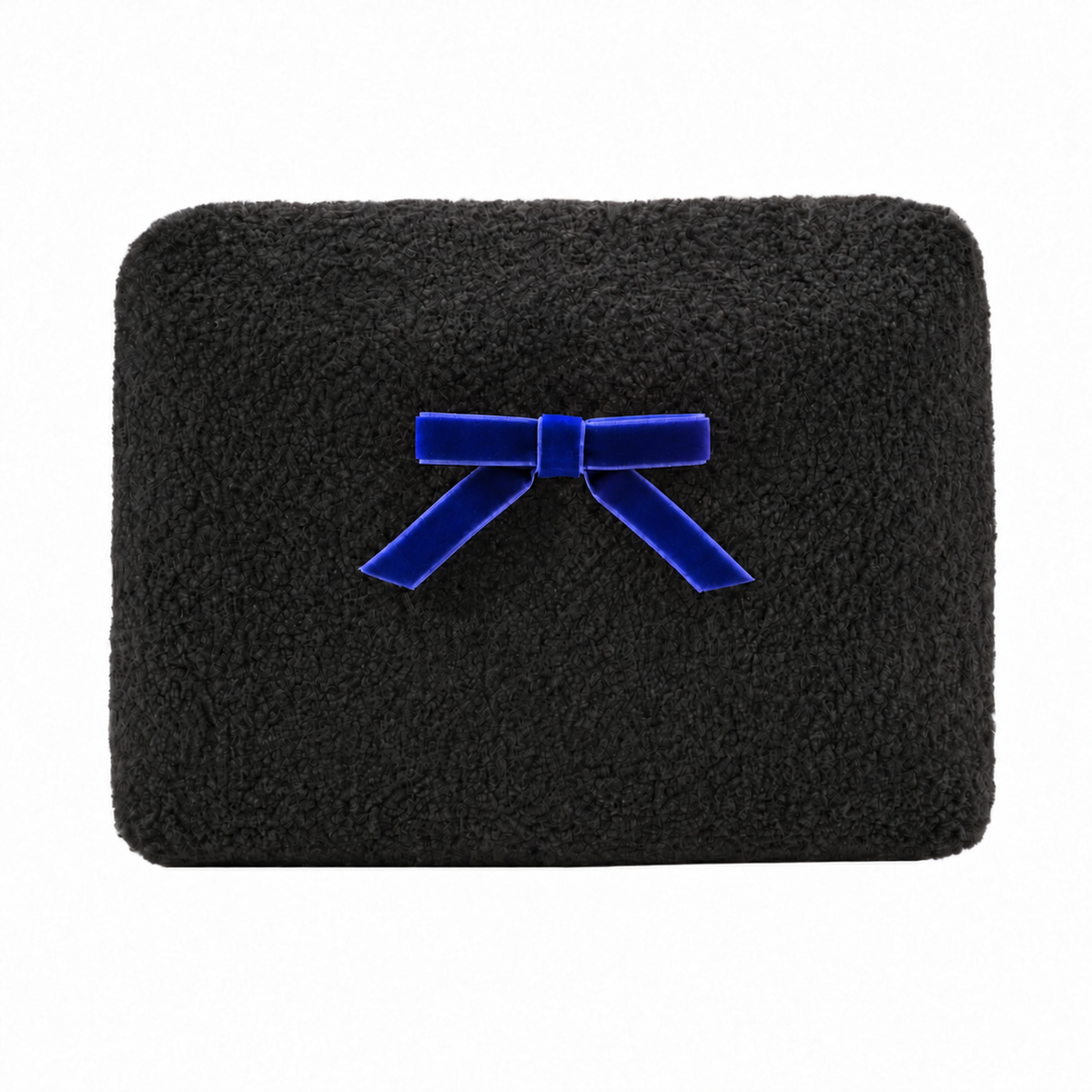 Hausschuhe / Slipper Helen Schleife - Blau / mit gratis flauschigen Taschengurt Teddy