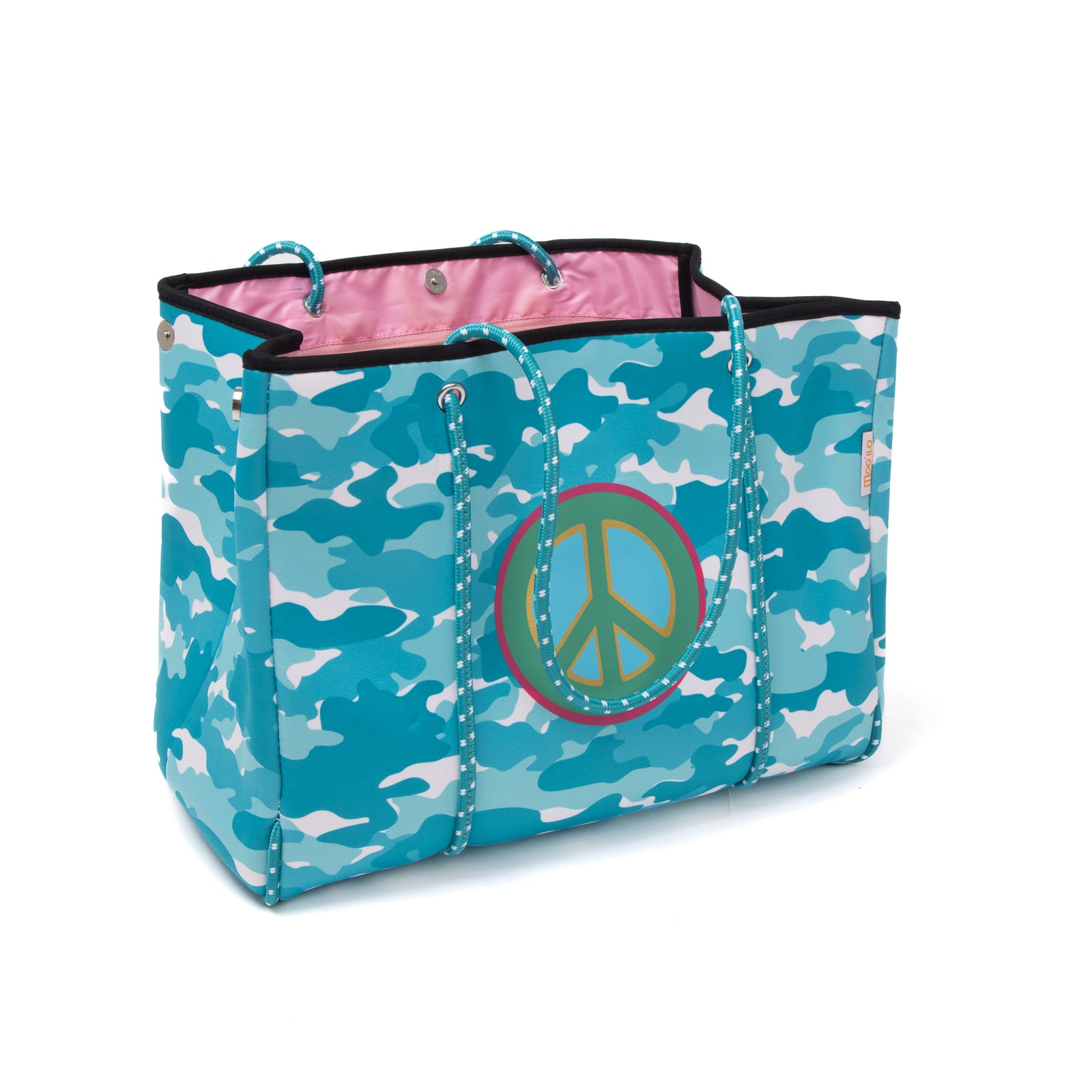 Taschen / Neopren-Shopper Lilly - Camouflage Mint