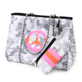 Taschen / Neopren-Shopper Lilly - Camouflage Grau