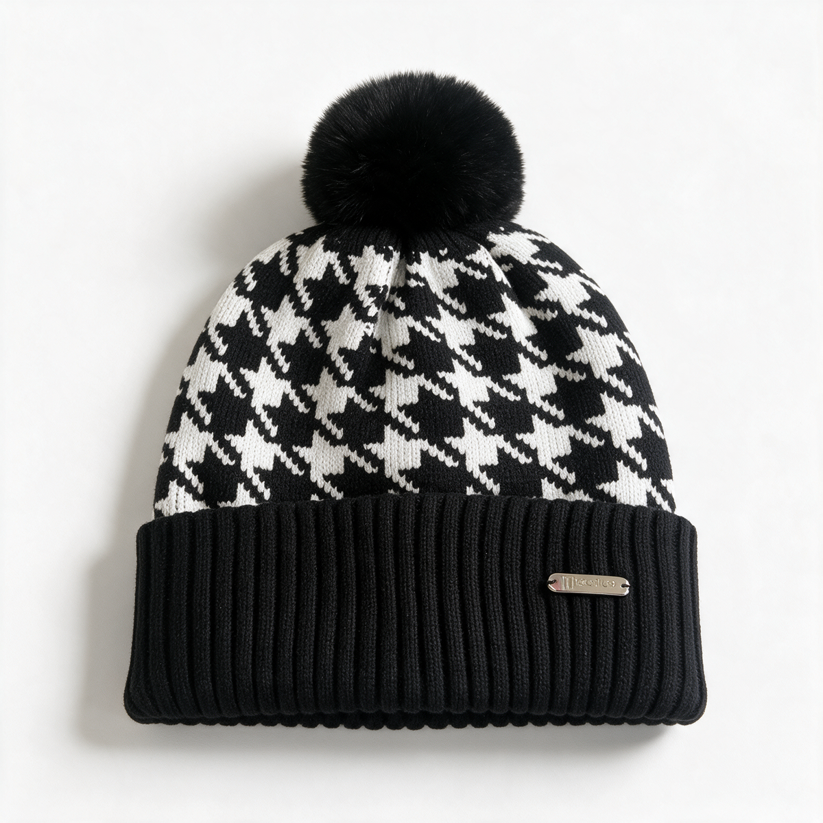 Cappelli & Sciarpe / Cappello pied de poule - Nero