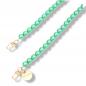 Preview: Handy / Taschenkette Green Perlen Kurz
