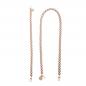 Preview: Handy / Taschenkette Beige Perlen 16 mm dick / Länge ca. 120 cm / Karabiner Gold