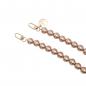 Preview: Handy / Taschenkette Beige Perlen 16 mm dick / Länge ca. 120 cm / Karabiner Gold