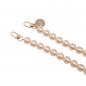 Preview: Handy / Taschenkette Gold Perlen 16 mm dick / Länge ca. 120 cm / Karabiner Gold