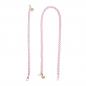 Preview: Handy / Taschenkette Rose Perlen 16 mm dick / Länge ca. 45 cm / Karabiner Gold