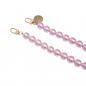Preview: Handy / Taschenkette Rose Perlen 16 mm dick / Länge ca. 45 cm / Karabiner Gold