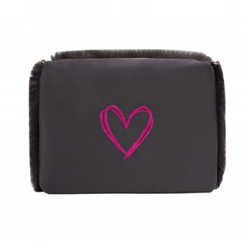 Clutch Herz Grau