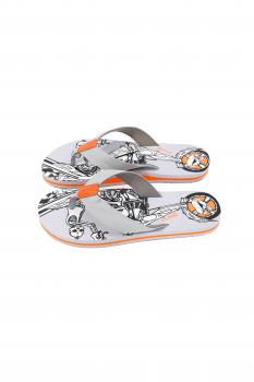 Herren Flip-Flops - Grey - Leather  /  Neopren Clutch