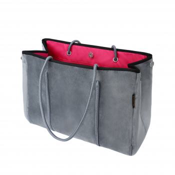 Samt Tasche Lilly Grau