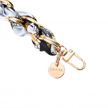 Preview: Satin Kette Schwarz Bunt Small