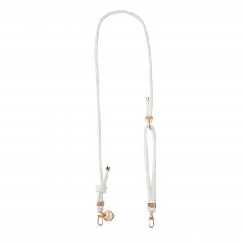 Preview: Handy / Taschenkette Weiß Tau / Länge ca. 120 cm verstellbar / Karabiner Gold