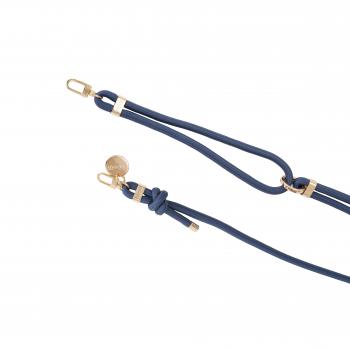 Handy / Taschenkette Dunkelblau Tau / Länge ca. 120 cm verstellbar / Karabiner Gold
