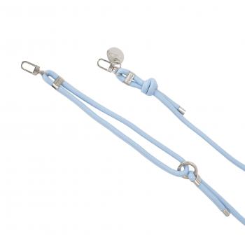 Handy / Taschenkette Hellblau Tau / Länge ca. 120 cm verstellbar / Karabiner Silber