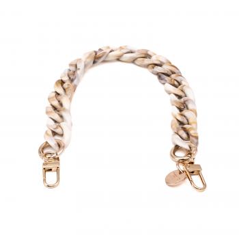 Handy / Taschenkette Beige Anker / Länge ca. 120 cm / Karabiner Gold