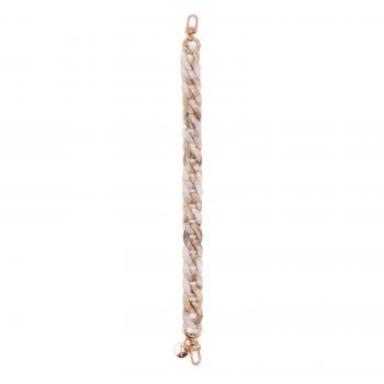 Preview: Handy / Taschenkette Beige Anker / Länge ca. 120 cm / Karabiner Gold