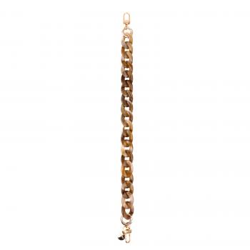 Preview: Handy / Taschenkette Braun Anker / Länge ca. 120 cm / Karabiner Gold