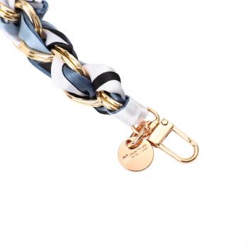 Preview: Satin Kette Blau Bunt Large