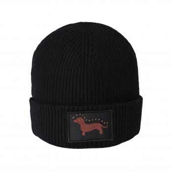 Dackel Mütze Schwarz