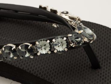 Preview: Black - Tiger /  Kunstleder Clutch