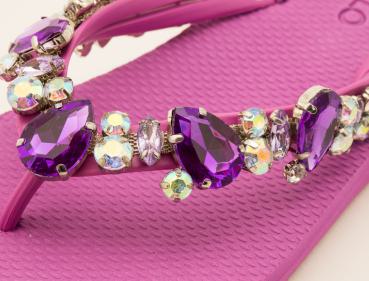 Preview: Orchidee - Orchidee / Kunstleder Clutch