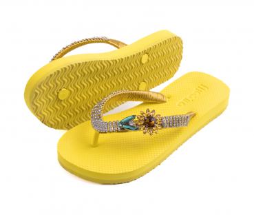 Yellow Sunflower /  Kunstleder Clutch