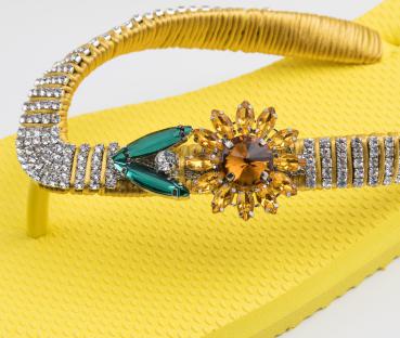 Yellow Sunflower /  Kunstleder Clutch