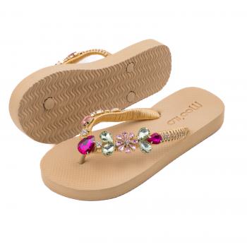 Preview: Beige - Band / Kunstleder Clutch