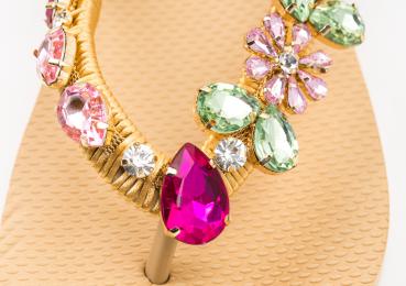 Preview: Beige - Band / Kunstleder Clutch