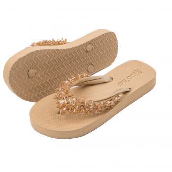 Preview: Beige - Spikes / Kunstleder Clutch