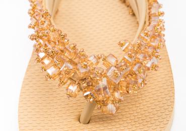 Preview: Beige - Spikes / Kunstleder Clutch