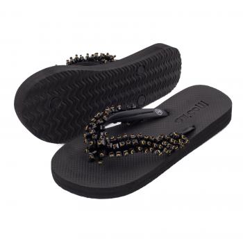 Preview: Black - Spikes  /  Kunstleder Clutch