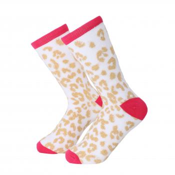 Socken Leo Weiß Gold - Leo Clutch Gr. 39 - 42