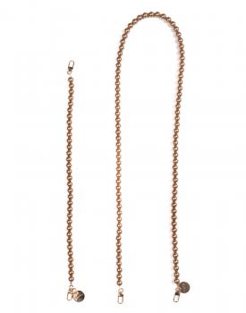 Handy / Taschenkette Braungold Perlen Kurz