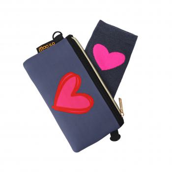 Socken - Lieblingsmensch - Neopren Clutch Gr. 35 - 38