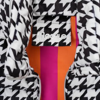 Damen Weste Samt Hahnentritt