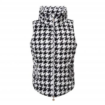 Damen Weste Nylon Hahnentritt