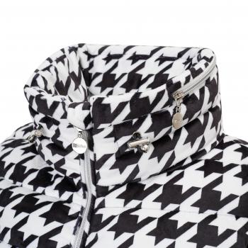 Preview: Damen Weste Samt Hahnentritt