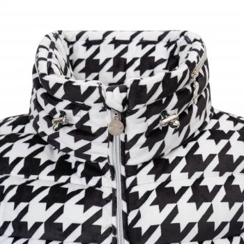 Damen Weste Samt Hahnentritt