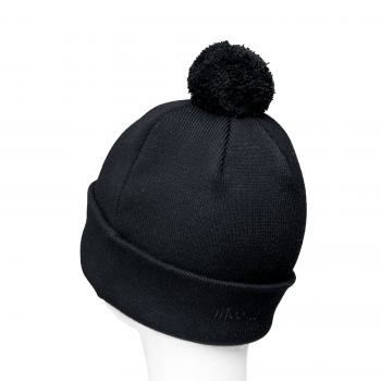 Mütze Peace Schwarz mit Bommel