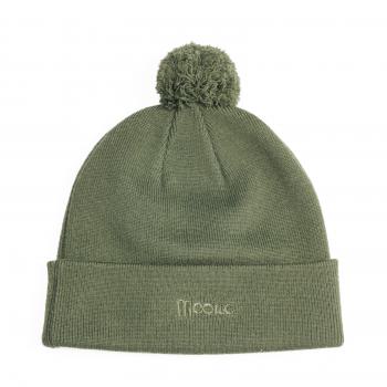Mütze Peace Olive mit Bommel