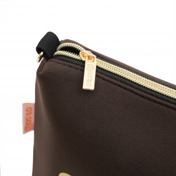 Braun Muschel / Neopren Clutch