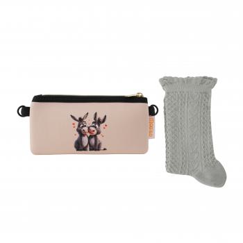 Preview: Socken - Esel Liebe - Neopren Clutch Gr. 36 - 39