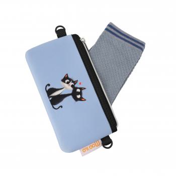 Socken - Katzen Liebe - Neopren Clutch Gr. 36 - 39