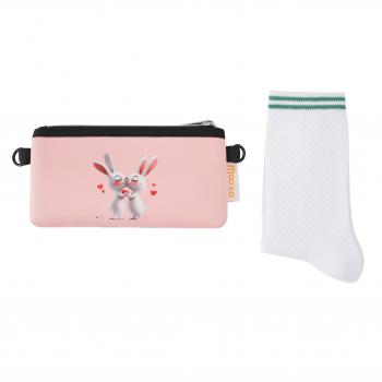 Preview: Socken - Hasen Liebe - Neopren Clutch Gr. 36 - 39