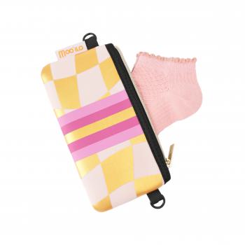 Socken - Karo Pearl  - Neopren Clutch Gr. 36 - 39